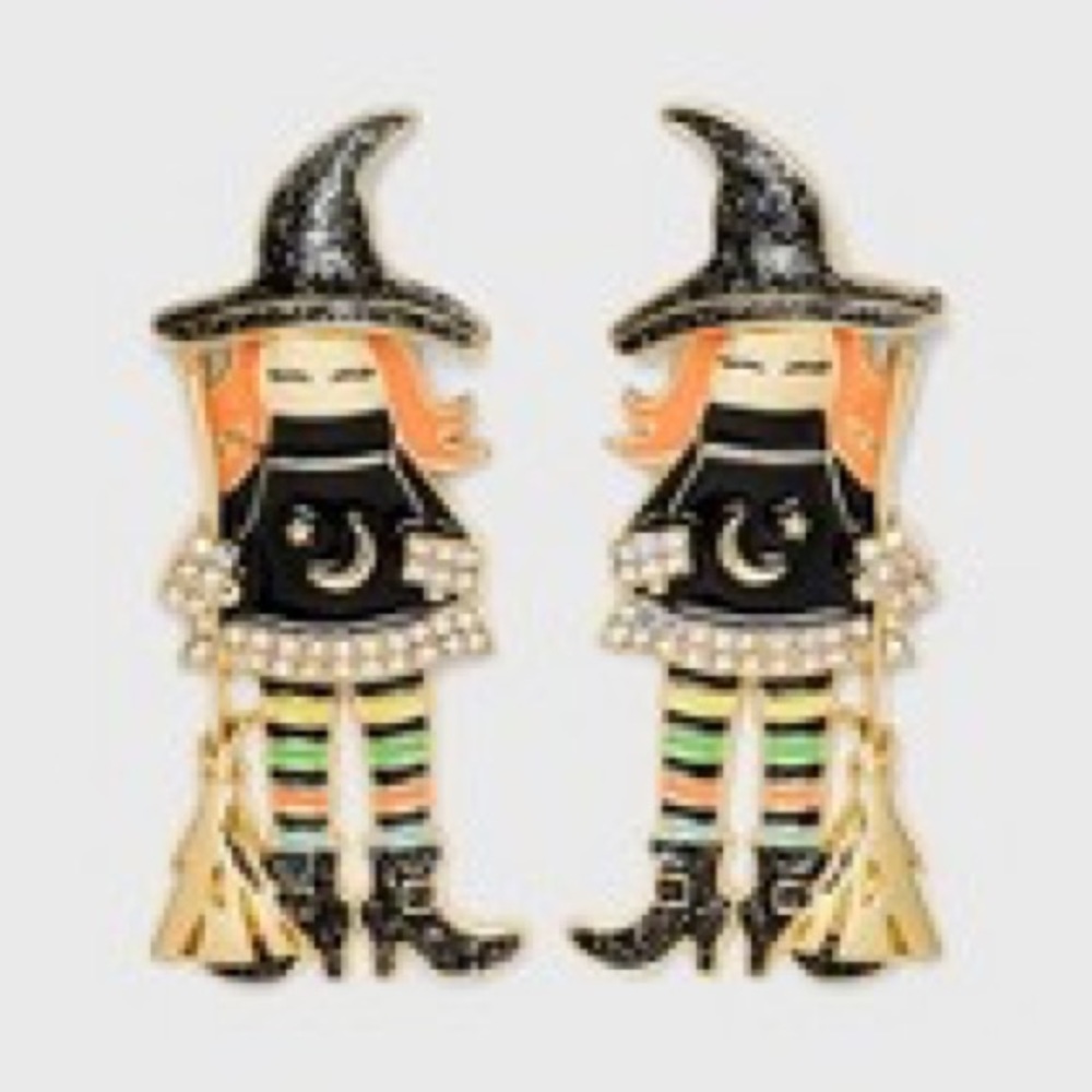Sugarfix by BaubleBar Broomstick Business Halloween Statement Earring
